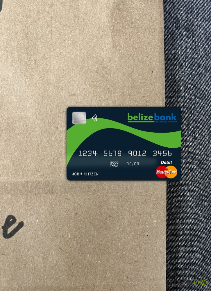 Belize Belizebank mastercard photolook recto